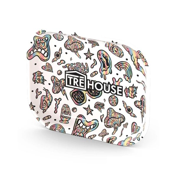 Tre House Metal Rolling Tray Original Collection Small White