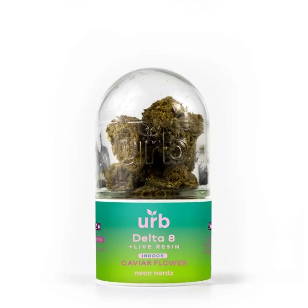 URB Delta-8 Live Resin Indoor Caviar Flower - 7G Neon Nerdz