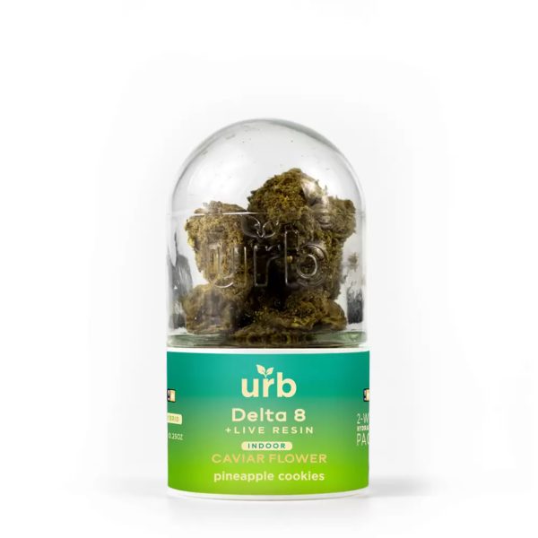 URB Delta-8 Live Resin Indoor Caviar Flower - 7G Pineapple Cookies
