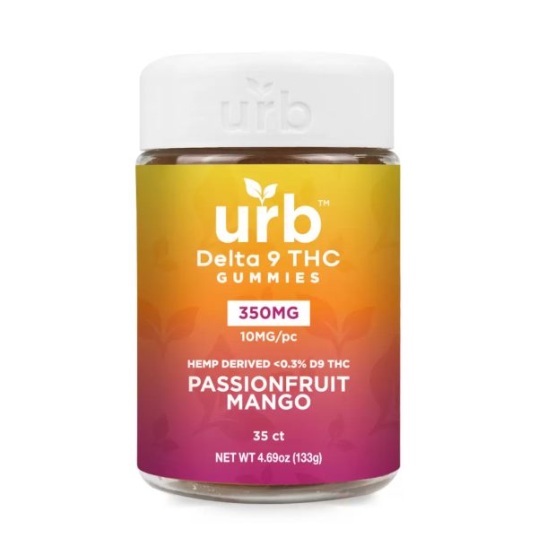 URB Delta-9 THC Vegan Gummies - 350MG Passionfruit Mango