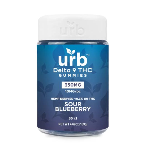 URB Delta-9 THC Vegan Gummies - 350MG Sour Blueberry