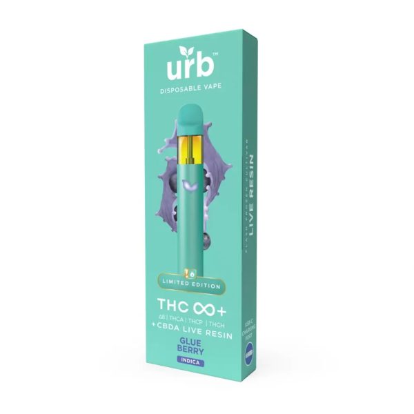 URB THC Infinity+ Delta-8 THC-A THC-P THC-H CBD-A Live Resin Disposable - 3G Glueberry