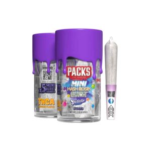 PACKS Mini Burst THC-A Hash Rosin Infused Pre Roll Joints (Pack of 5)-Gelato Freeze